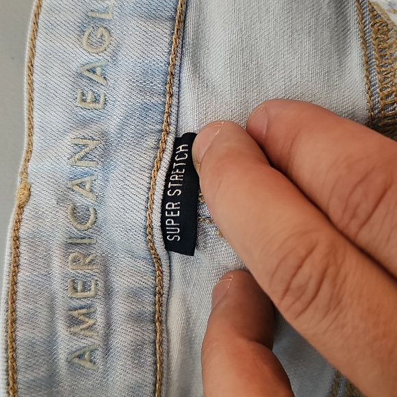 American Eagle Super Stretch Size 14 Light Wash High Rise Jeggings - Picture 6 of 8
